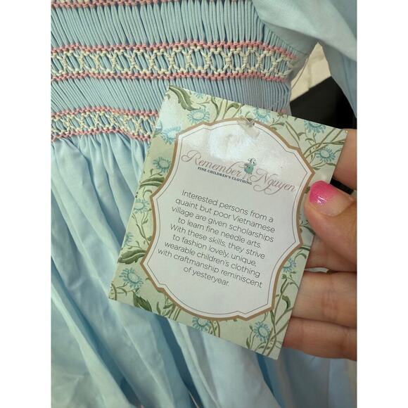 Remember Nguyen Girls Blue Georgia Dress Size 2T - Picture 4 of 6